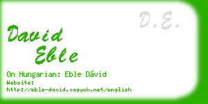 david eble business card